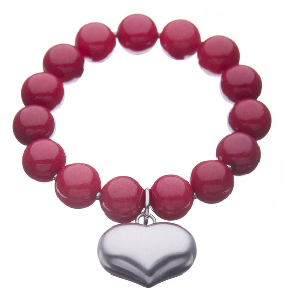 Varnished Wood-Bead Bracelet, Red | Wood bead bracelet, Beaded bracelets,  Bracelet designs